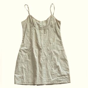 Cotton On Lace Trim Cami Adjustable Strap Cotton Mini Dress | Tan | Size Small